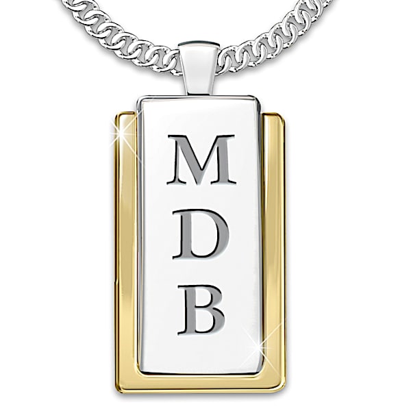 Necklace: My Father, My Hero Personalized Dog Tag Pendant Necklace - Personalized Jewelry