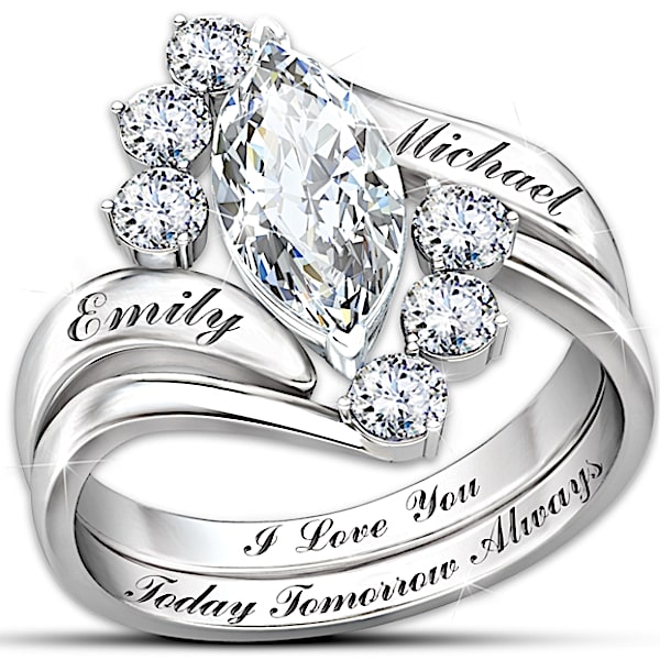 Ring: Love Completes Us Personalized Ring - Personalized Jewelry