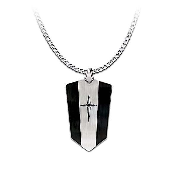 Black Sapphire: Protection And Strength For My Grandson Pendant Necklace