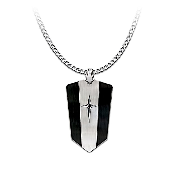 Black Sapphire: Protection And Strength For My Grandson Pendant Necklace