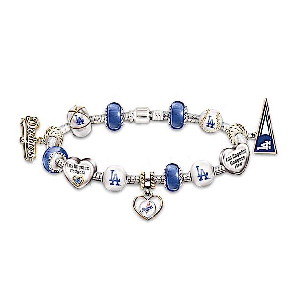 Bracelet: Go Los Angeles Dodgers! #1 Fan Charm Bracelet