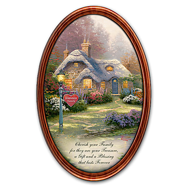 Personalized Collector Plate: Thomas Kinkade Family Treasures Masterpiece Plate