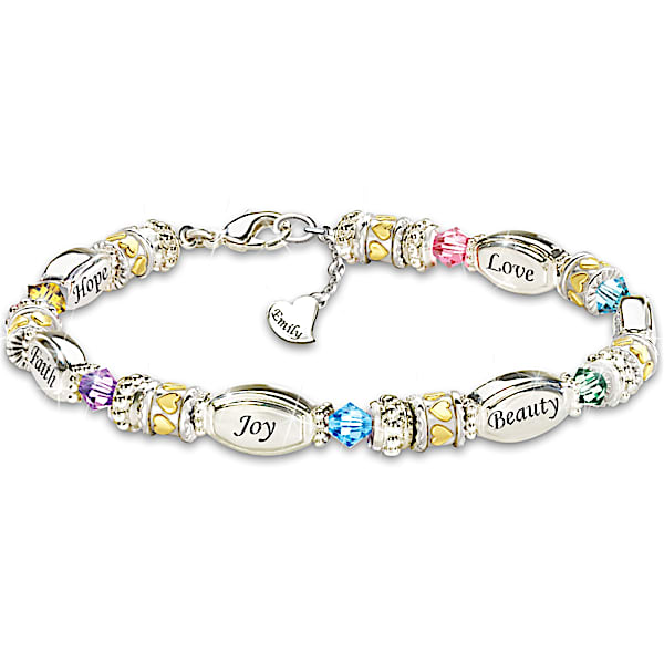 Women's Bracelet: Sparkling Wishes Personalized Bracelet - Personalized Jewelry