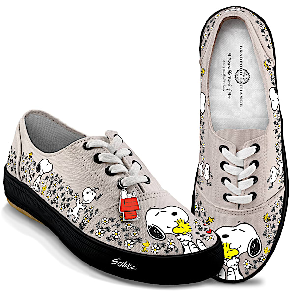 PEANUTS Happiness Is Friendship Women's Shoes With Snoopy And Woodstock