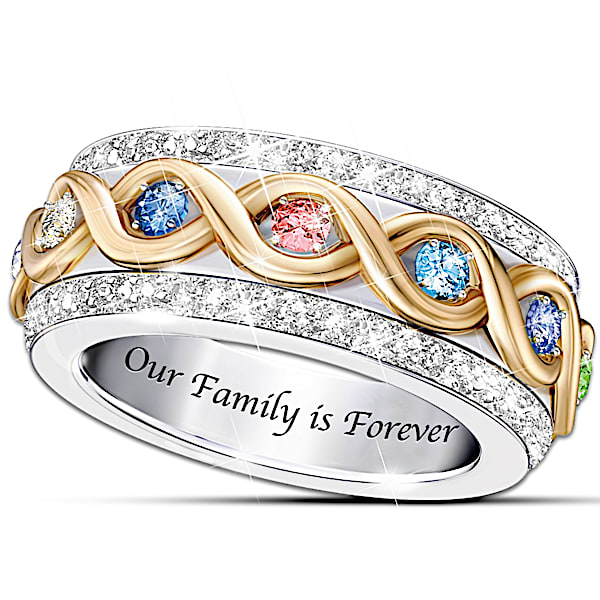 Women's Ring: Family Is Forever Personalized Ring - Personalized Jewelry