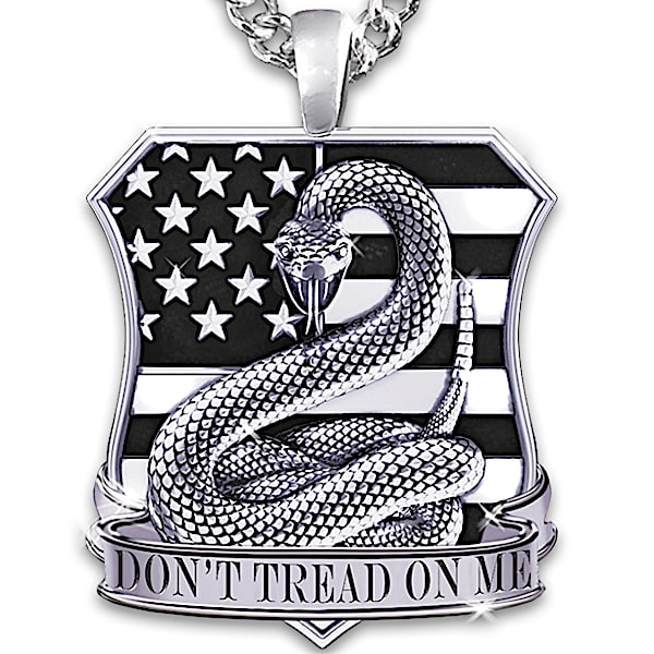 Necklace: American Pride Don't Tread On Me Men's Pendant Necklace