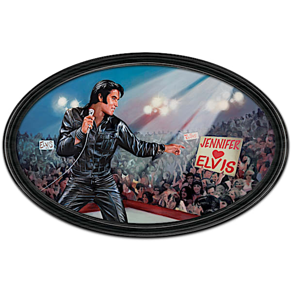 Bruce Emmett "The King of My Heart" Elvis Art Collector Plate with Your Name