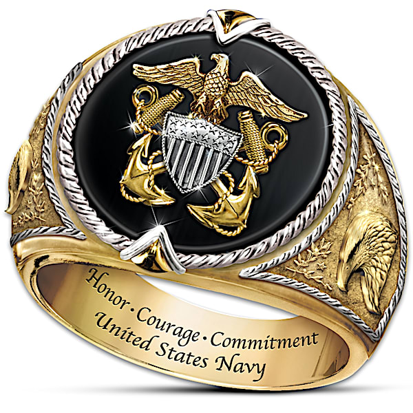 Ring: Honor, Courage And Commitment U.S. Navy Tribute Ring