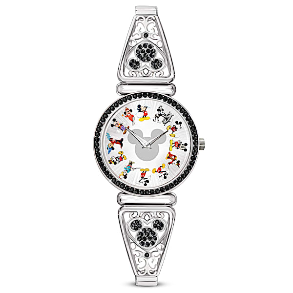 Disney Mickey Mouse Through The Years Women's Stretch Watch