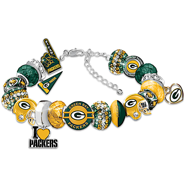 Fashionable Fan NFL Green Bay Packers Women's Charm Bracelet