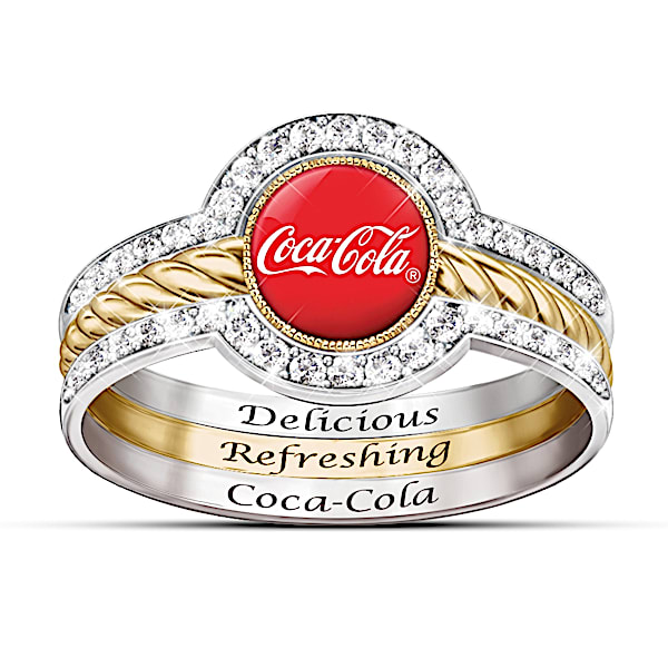 COCA-COLA Shimmering Style Women's Stacking Ring