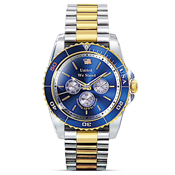 Pride And Brotherhood Stainless Steel Men's Watch Honors Veterans