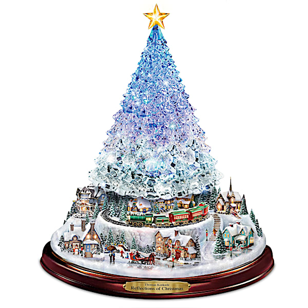 Thomas Kinkade Reflections Of Christmas Light Up Tabletop Tree