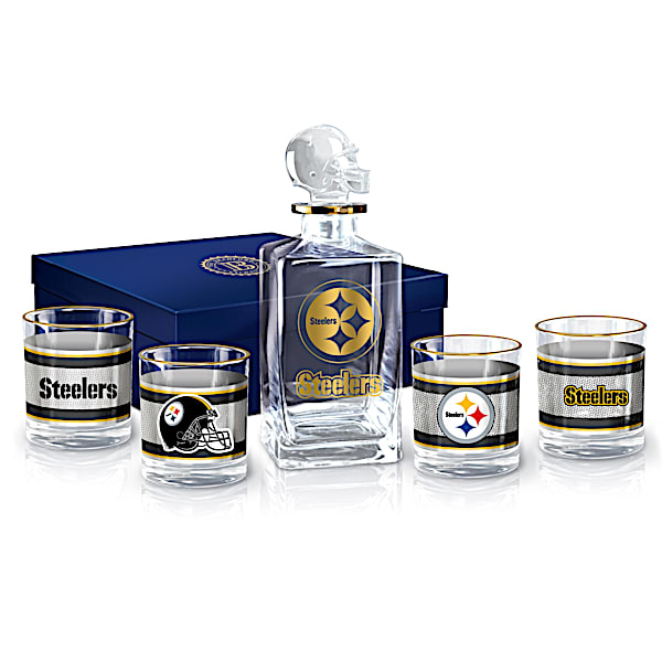 NFL Pittsburgh Steelers Five-Piece Decanter Set With Glasses