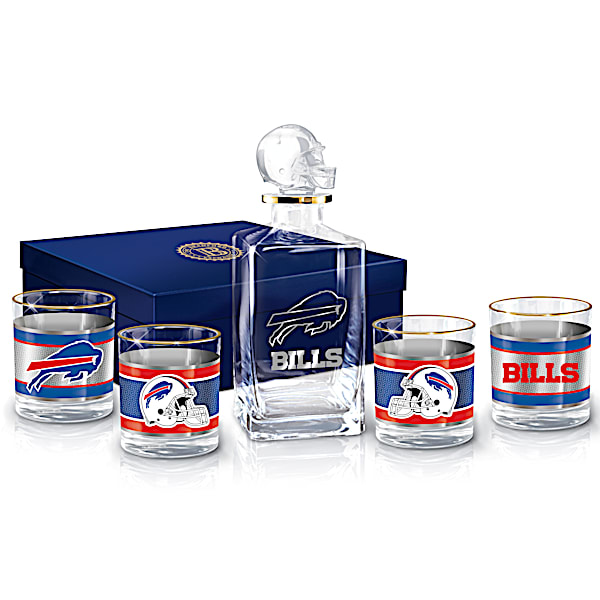 Buffalo Bills NFL Glass Decanter Set