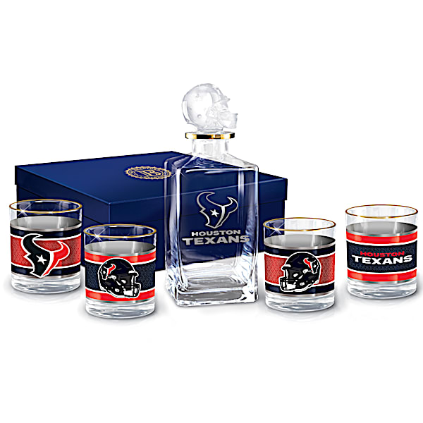 Houston Texans NFL Glass Decanter Set