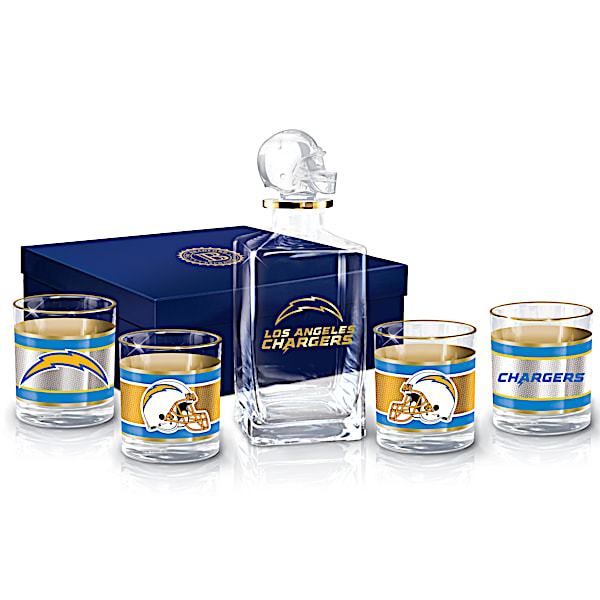 Los Angeles Chargers NFL Glass Decanter Set