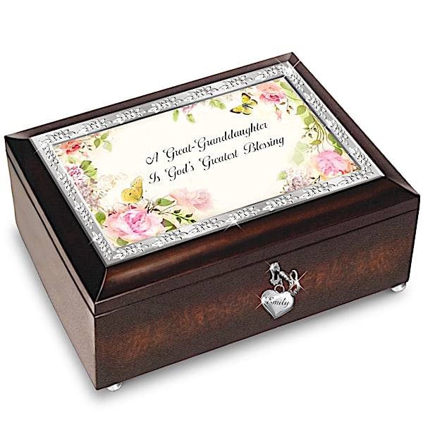 A Great-Granddaughter Is God's Greatest Blessing Personalized Music Box