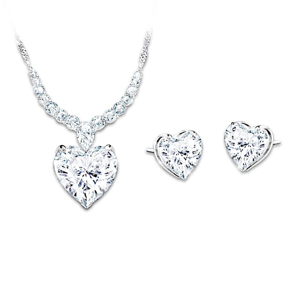 Love At First Sight Diamonesk Necklace And Earrings Set
