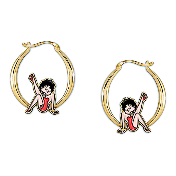 Kick Up Your Heels Betty Boop Hoop Earrings