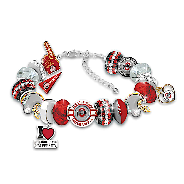 Fashionable Fan Ohio State University Buckeyes Charm Bracelet - National Champions