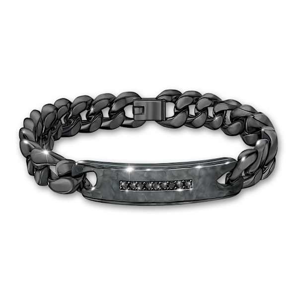 9 Genuine Black Sapphires Need For Speed Men's Bracelet