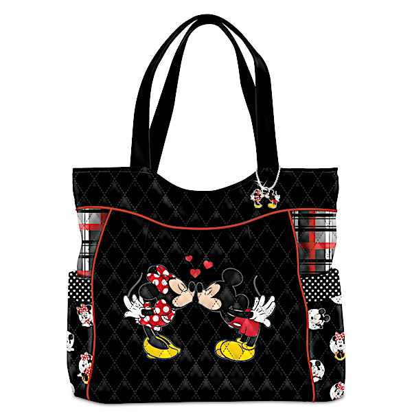 Disney Mickey Mouse and Minnie Mouse Women's Quilted Tote Bag: Bradford Exchange