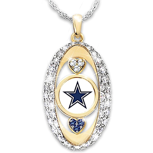 For the Love of the Game NFL Dallas Cowboys Women's Crystal Necklace