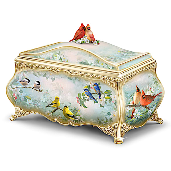 Songbird Serenade Handcrafted Heirloom Porcelain Music Box