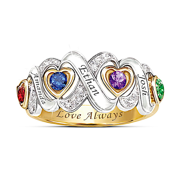 Always My Family Personalized Mothers Ring - Personalized Jewelry
