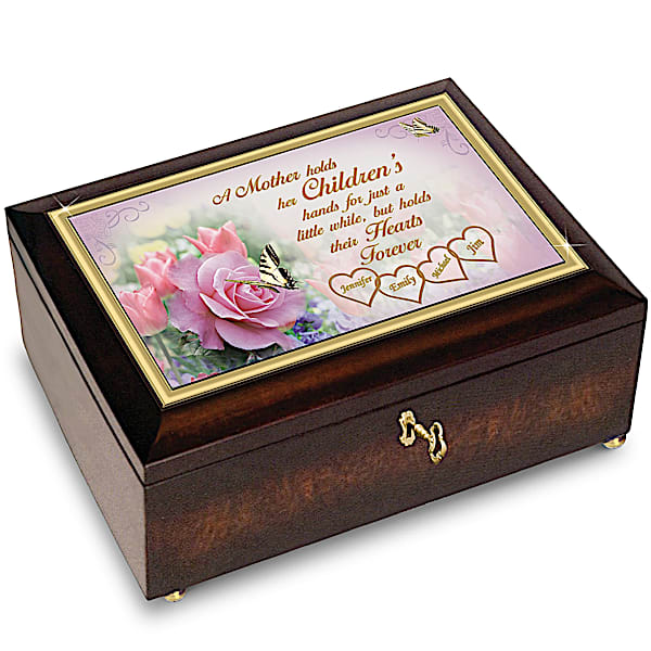 A Mother's Love Music Box Personalized With Family Names: Bradford Exchange