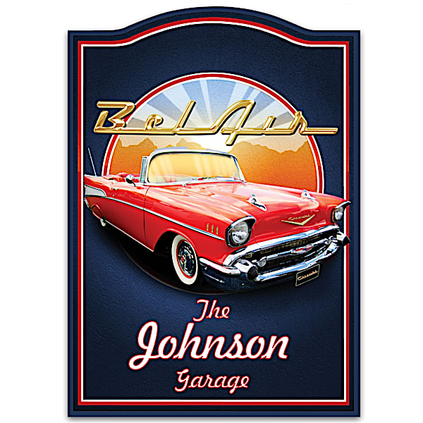 Chevrolet Bel Air Personalized Wooden Welcome Sign