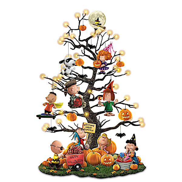 PEANUTS It's the Great Pumpkin Illuminated Halloween Tabletop Tree