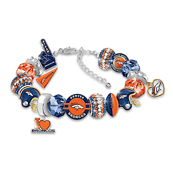 Fashionable Fan NFL Denver Broncos Women's Charm Bracelet