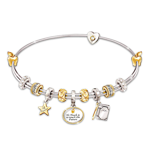 Passion For Teaching Charm 18K Gold-Plated Bracelet
