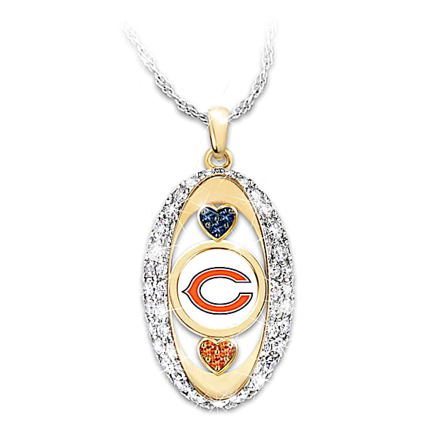 For The Love Of The Game NFL Chicago Bears Women's Pendant Necklace