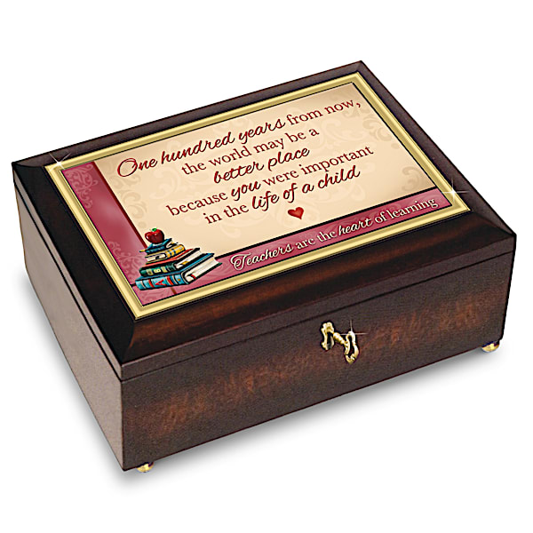 Teachers Are The Heart Of Learning Music Box With Poem Card
