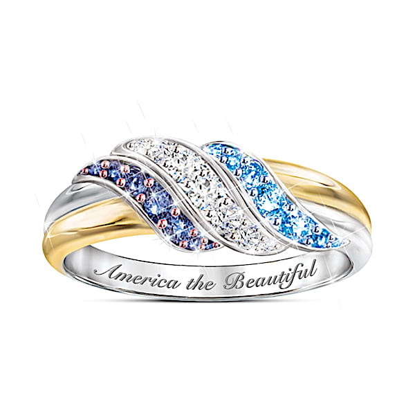 Star Spangled Sparkle 18K Gold-Plated Ring