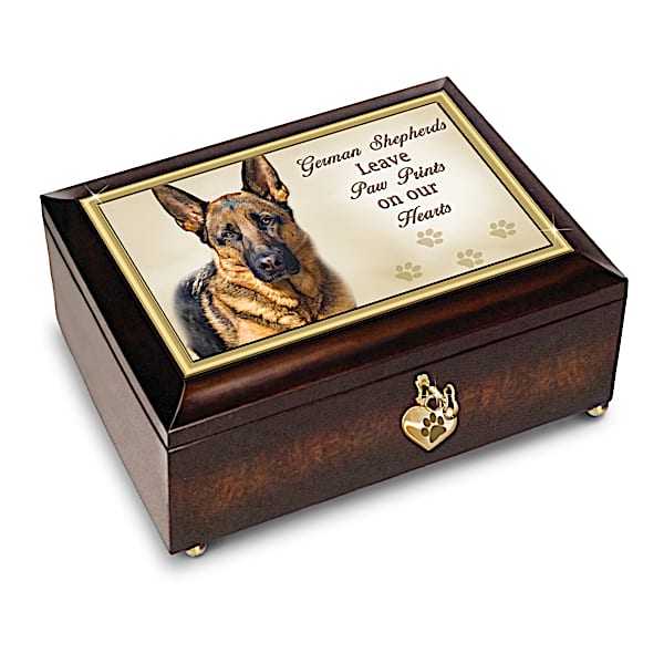 German Shepherds Leave Paw Prints On Our Hearts Music Box