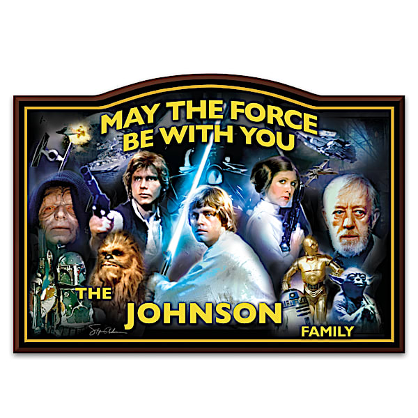 STAR WARS May The Force Be With You Personalized Welcome Sign