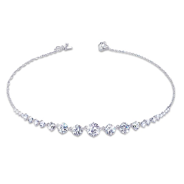 Royal Cascade Sterling Silver Diamonesk Necklace