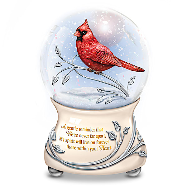 Messenger From Heaven Cardinal Glitter Globe