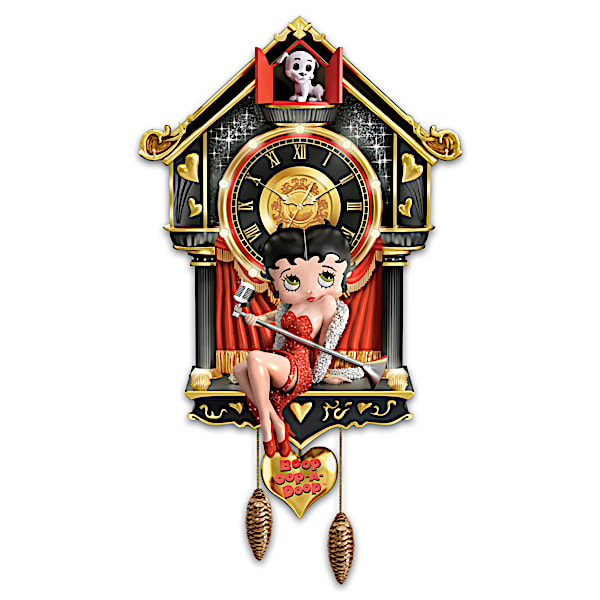 Betty Boop Hand-Painted Cuckoo Clock