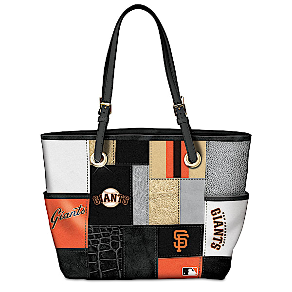 San Francisco Giants MLB Patchwork Tote Bag With Team Logos
