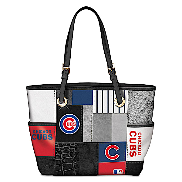 Chicago Cubs MLB Patchwork Tote Bag With Team Logos