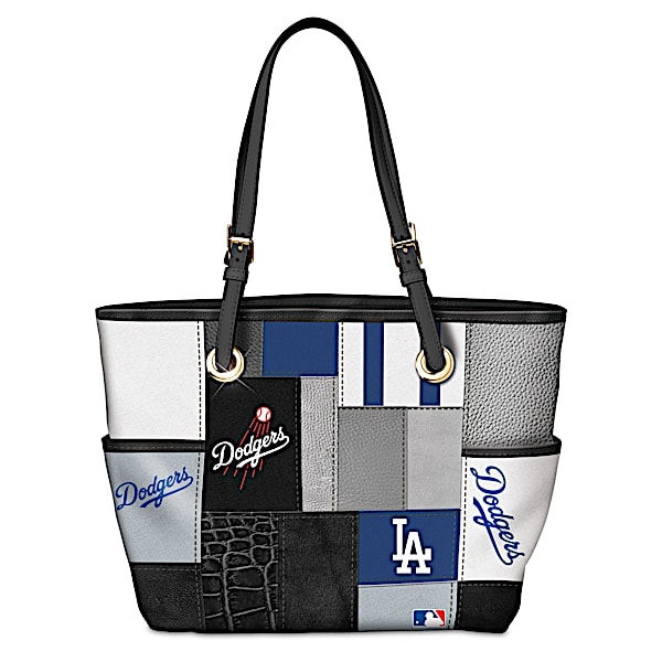 Los Angeles Dodgers MLB Patchwork Tote Bag With Team Logos