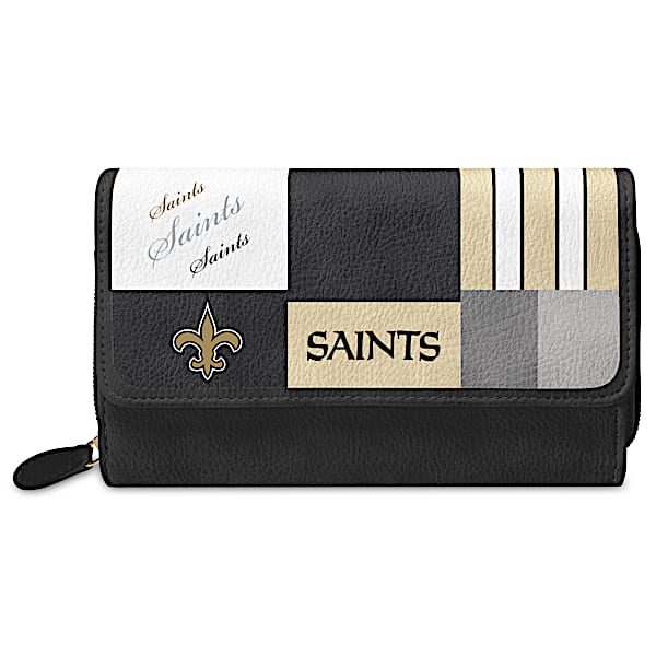 For The Love Of The Game NFL New Orleans Saints Patchwork Wallet