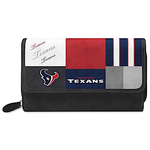 For The Love Of The Game NFL Houston Texans Patchwork Wallet