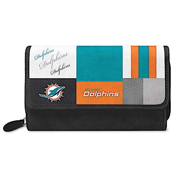 For The Love Of The Game NFL Miami Dolphins Patchwork Wallet