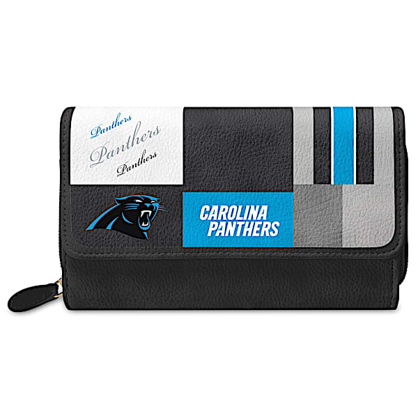 For The Love Of The Game NFL Carolina Panthers Patchwork Wallet